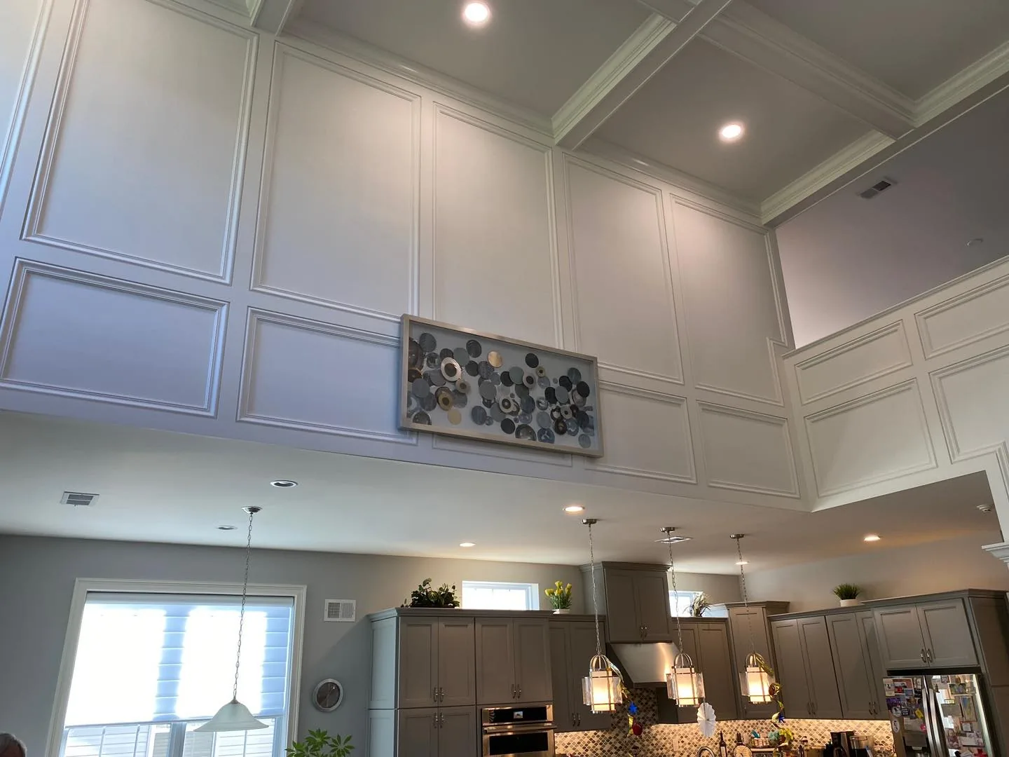 Coffered Ceiling, Open Plan — custom carpentry by Custom Interiors & Remodeling