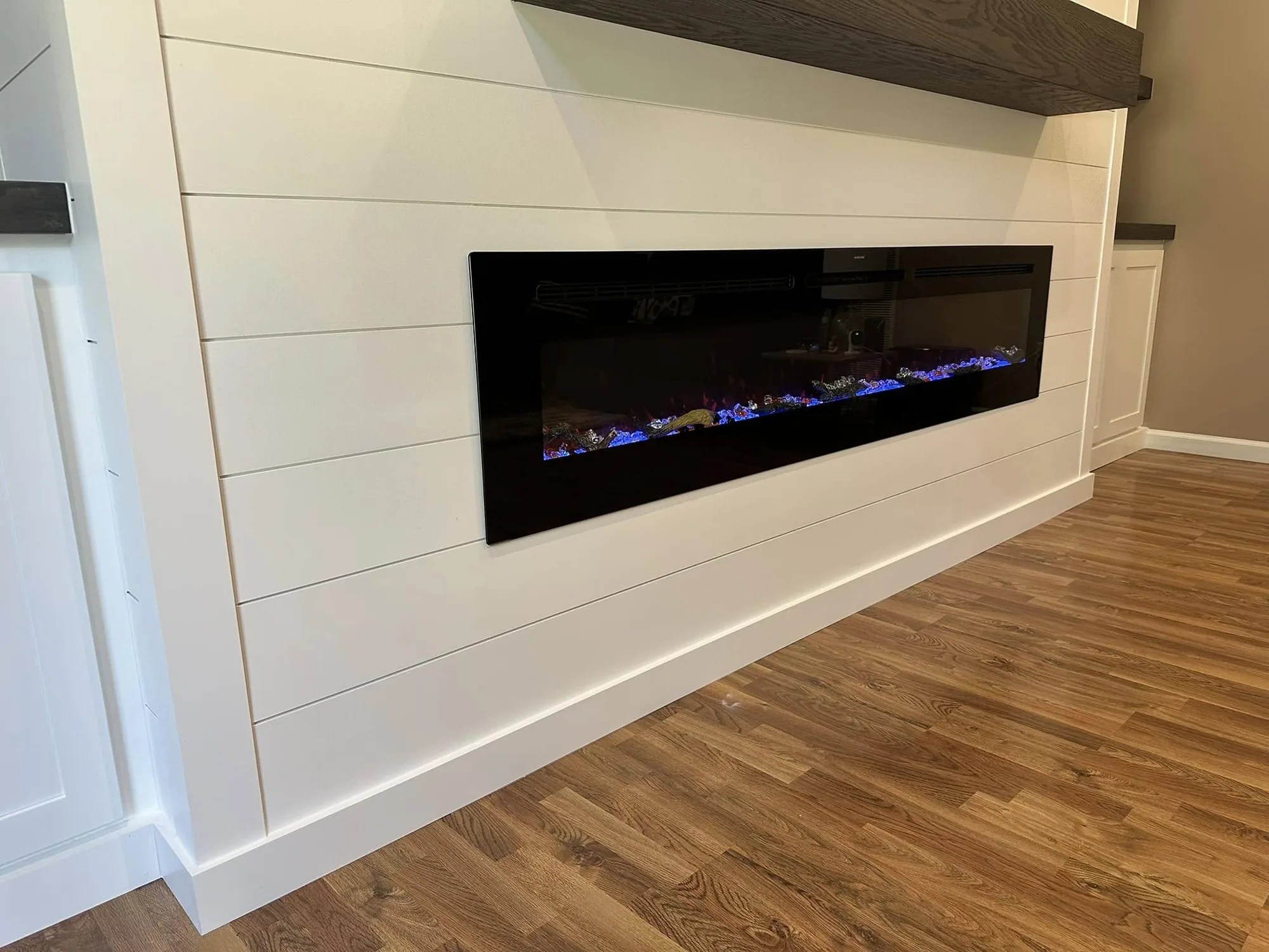 Shiplap Fireplace Wall — custom carpentry by Custom Interiors & Remodeling