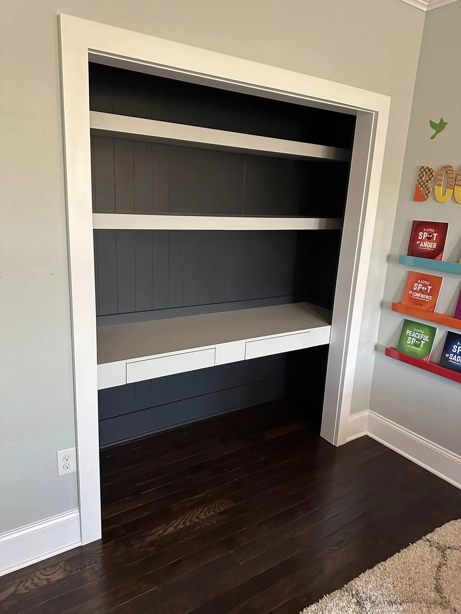 Built-In Desk Niche — custom carpentry by Custom Interiors & Remodeling