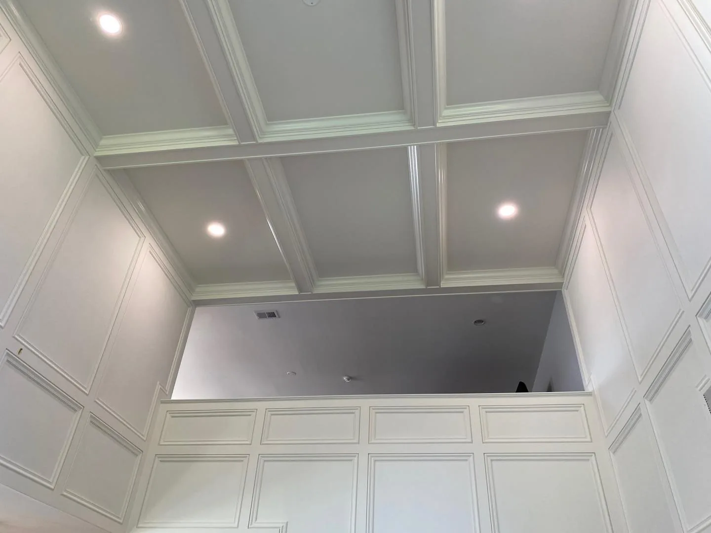 Coffered Ceiling Detail — custom carpentry by Custom Interiors & Remodeling